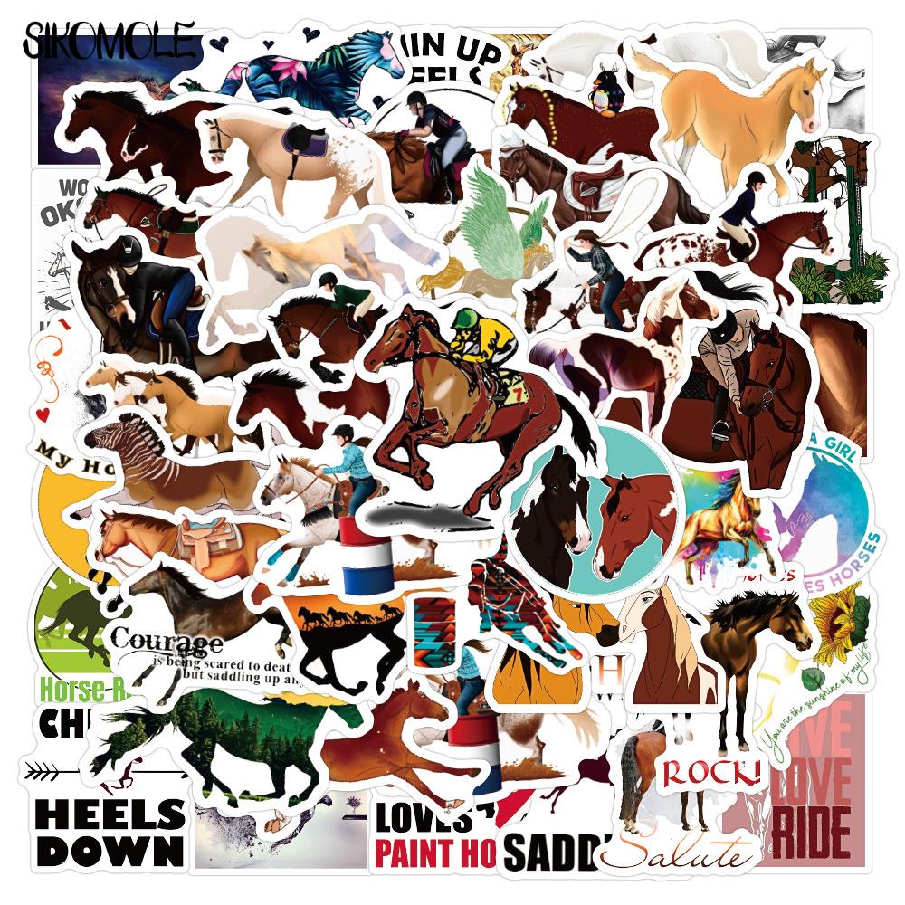 10/30/50PCS Horsemanship Stickers Horse Helmet Luggage Bicycle Notebook Laptop Motorcycle Skateboard Decals Graffiti Sticker F5