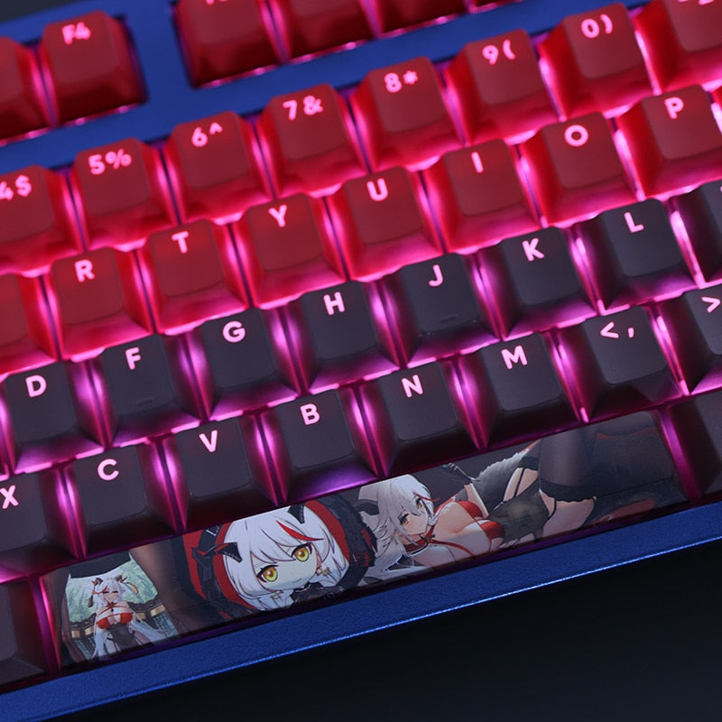 108 Keys/set Azur Lane KMS Agir Keycap PBT Dye Sub Backlit KeycapsCartoon Anime Gaming Key Caps For ANSI 61 87 104 108 Keyboards