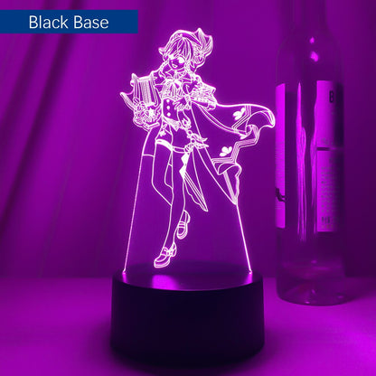 Genshin Impact Anime Figure Night Light 3D Led Sunset Game Lamp For Room Illusion Party Decor Adult Birthday Gift Dropshipping