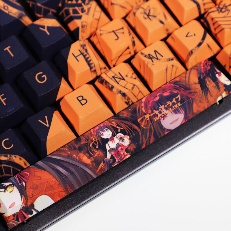 108 Keys PBT Dye Subbed Keycaps Cartoon Anime Gaming Key Caps DATE A LIVE Tokisaki Kurumi Nightmare Cherry Profile Keycap