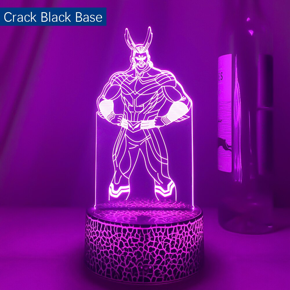 My Hero Academia All Might and Denki Kaminari Figure Led Night Light for Kids Child Birthday Gift Bedroom Colorful Table Lamps