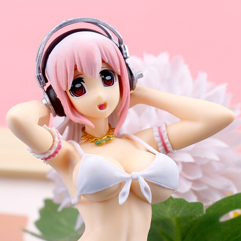 19cm Anime Asuna Soniko Sexy Girl Swimsuit Figure Japanese PVC Kawaii Action Figure Collection Model Toy Computer Case Car Gift