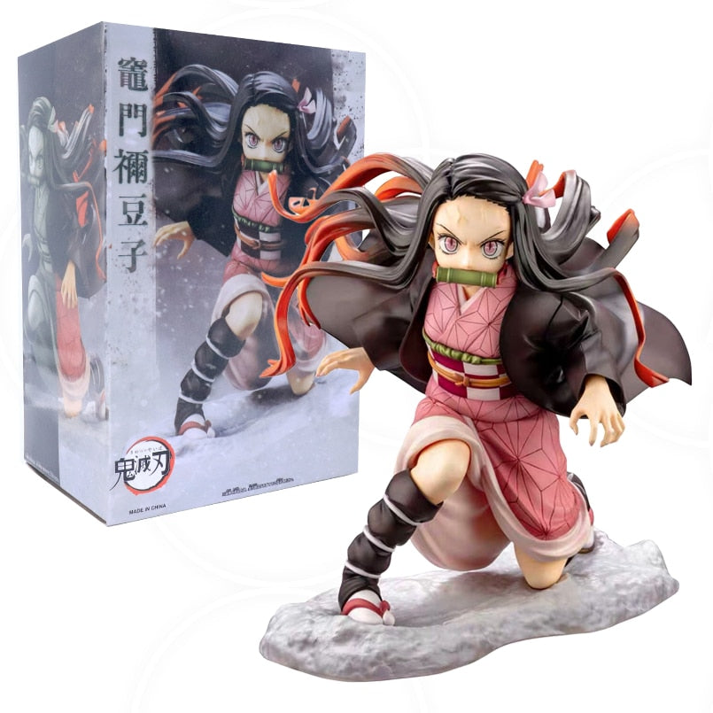 Kimetsu no Yaiba ( Demon slayer ) Action Figure 13 cm |  Nezuko, Tanjirou, Zenitsu Figure PVC Action Figure | Anime Demon Slayer Figurine Toys