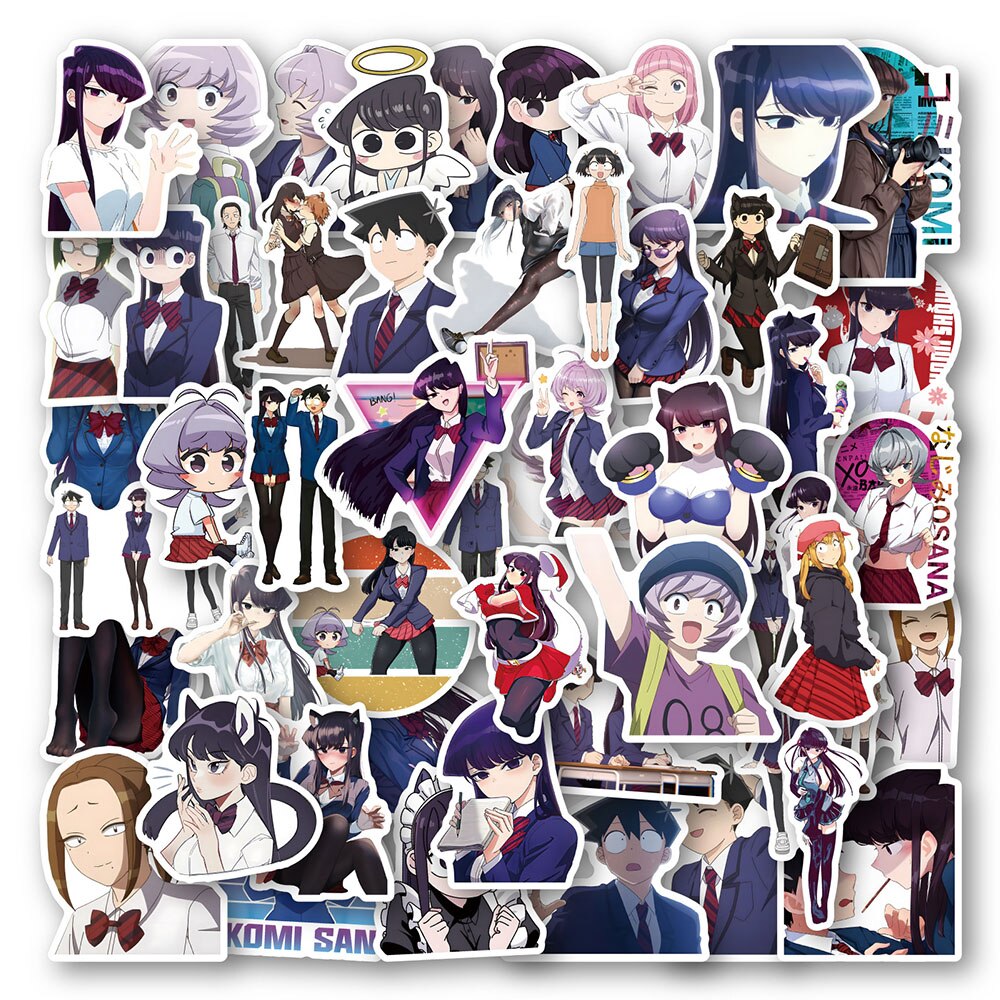 10/30/50PCS Anime Komi Can&#39;t Communicate Stickers Graffiti DIY Laptop Suitcase Phone Notebook Cartoon Cute Sticker Kids Toy Gift