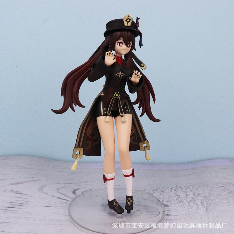 Genshin Impact Hutao Figure Stands 18cm Height Game Decoration PVC Model Dolls High Quality