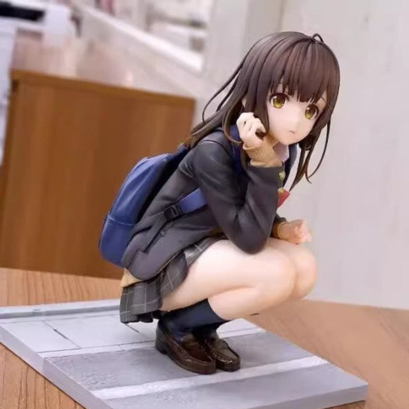 Ogiwara SAYU Figure Higehiro Hige Wo Soru Soshite Joshikousei Wo Hirou Anime Figurine PVC Statue Model Collectible Doll Toy Gift