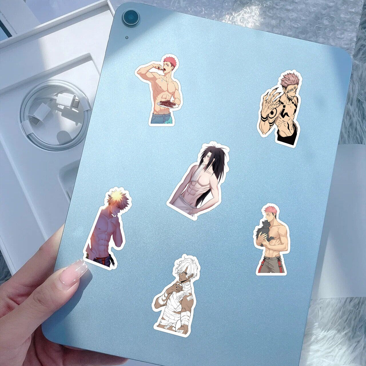 10/60pcs Cartoon Anime Muscle Man DIY Graffiti Stickers Pack Scrapbooking Skateboard Luggage Phone Laptop Wall Decorative Decals