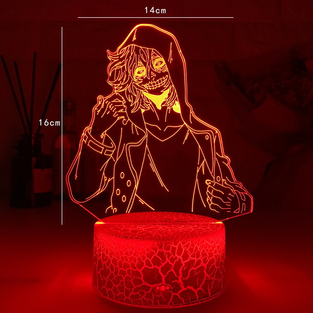 3d Lamp Anime My Hero Academia Tomura Shigaraki Lamp for Bedroom Decoration Birthday Gift Tomura Shigaraki Led Night Light