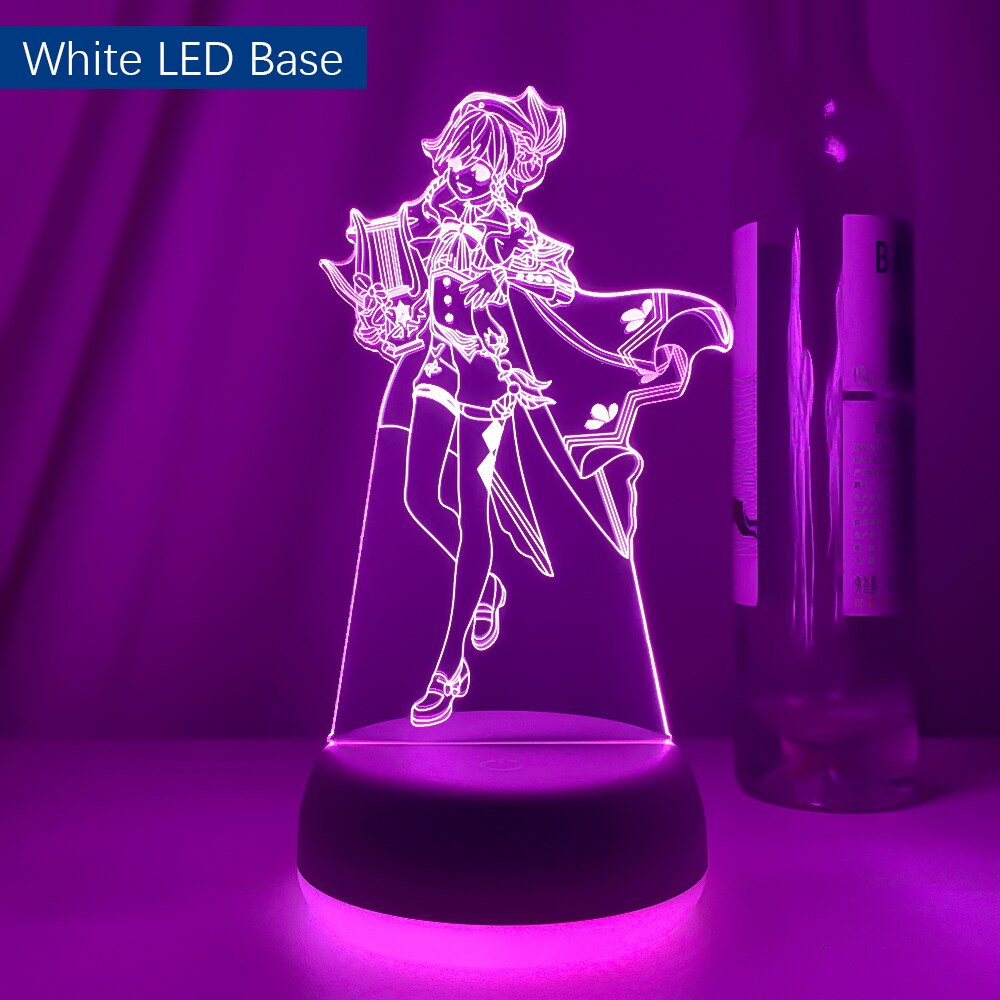 Genshin Impact Anime Figure Night Light 3D Led Sunset Game Lamp For Room Illusion Party Decor Adult Birthday Gift Dropshipping