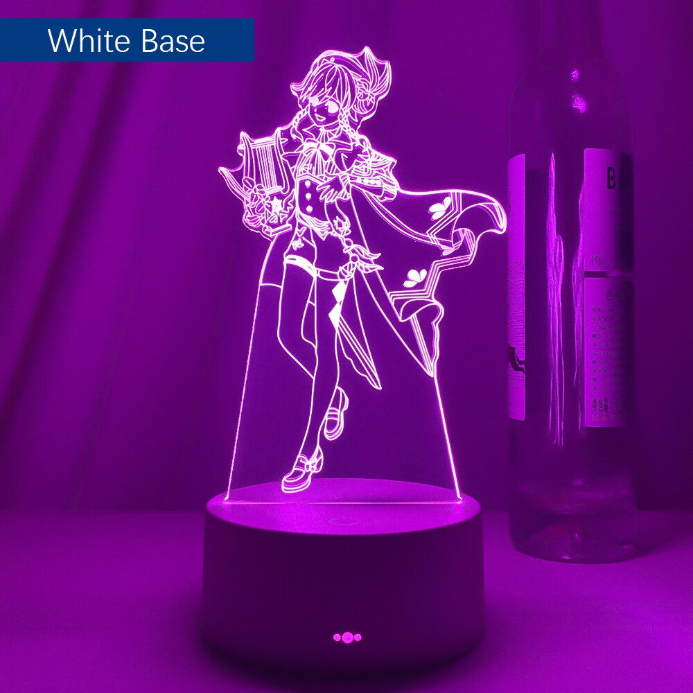 Genshin Impact Anime Figure Night Light 3D Led Sunset Game Lamp For Room Illusion Party Decor Adult Birthday Gift Dropshipping