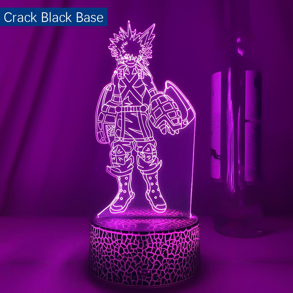 3D Lamp Katsuki Bakugo Figure Kids Bedroom Nightlight Led Touch Sensor Room Lighting Anime My Hero Academia Gift Led Night Light