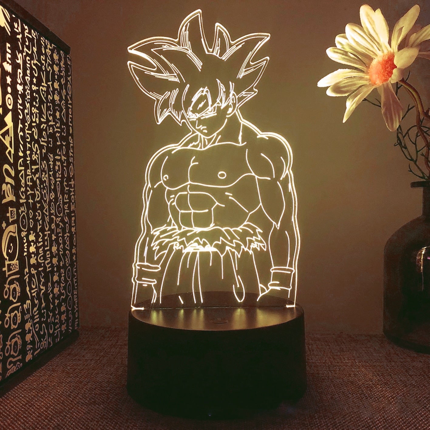 Dragon Ball Z Figure LED Night Light Vegeta Super Saiyan 3D Lamp Figure Goku Jiren Broly Warm white Table Lamp Toys Gifts