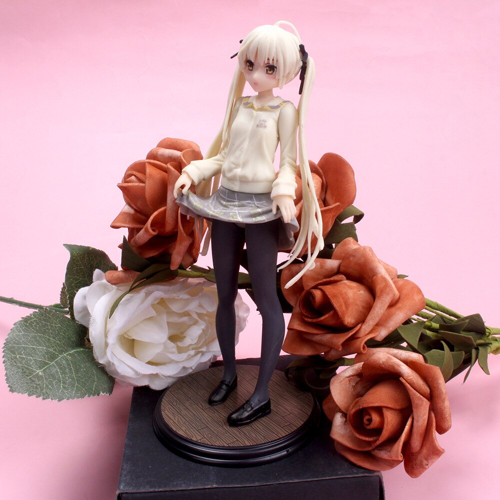 17CM Anime Yosuga No Sora Kasugano Sora Figure Hooded jacket black stockings Toy Model Gift Dolls Decoration Ornaments PVC