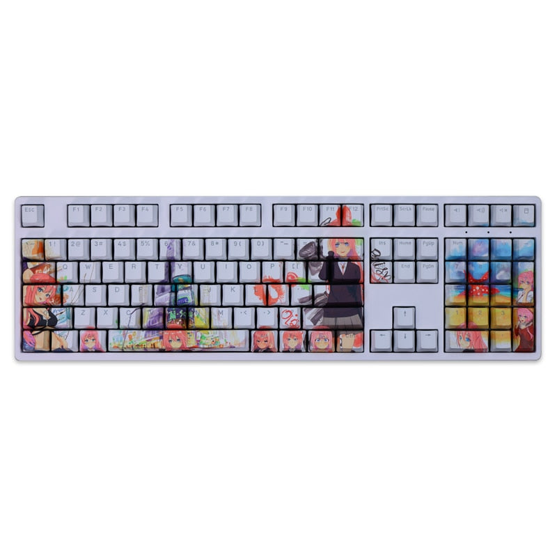 108 Keys PBT Dye Subbed Keycaps Cartoon Anime Gaming Key Caps OEM Profile Backlit Keycap For Shikimori's Not Just a Cutie