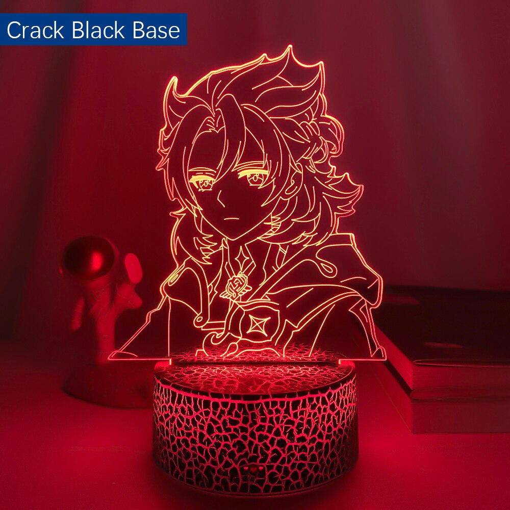 Game Led Night Light Genshin Impact Albedo Figure for Room Decor Kids Birthday Gift Genshin Impact Table Led Night Lamp