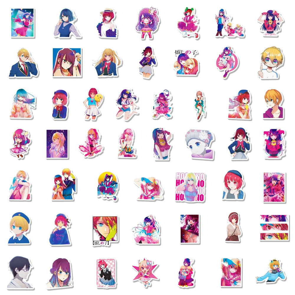 10/50pcs Anime Oshi No Ko DIY Graffiti Stickers Pack Scrapbooking Stationery Notebook Luggage Laptop Waterproof Decorative Decal