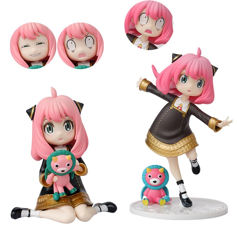 16CM Anime SPY×FAMILY Anya Forger Figure  PVC Replaceable Face Cute Collectible Model Toys Ornaments Anime Peripherals