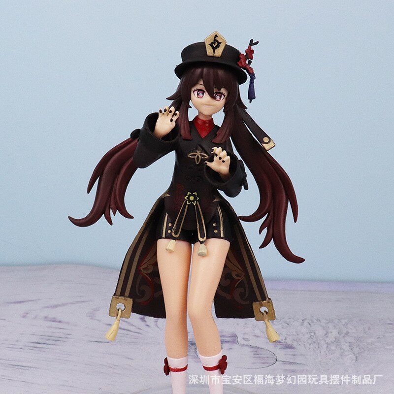 Genshin Impact Hutao Figure Stands 18cm Height Game Decoration PVC Model Dolls High Quality