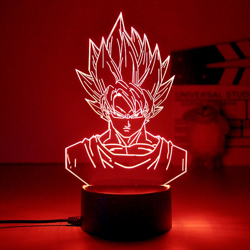 Dragon Ball 3D Led Night Light Model Toys Super Saiyan Vegeta Figures Children Bed Room Decor Birthday&amp;Christmas Gifts for Kids