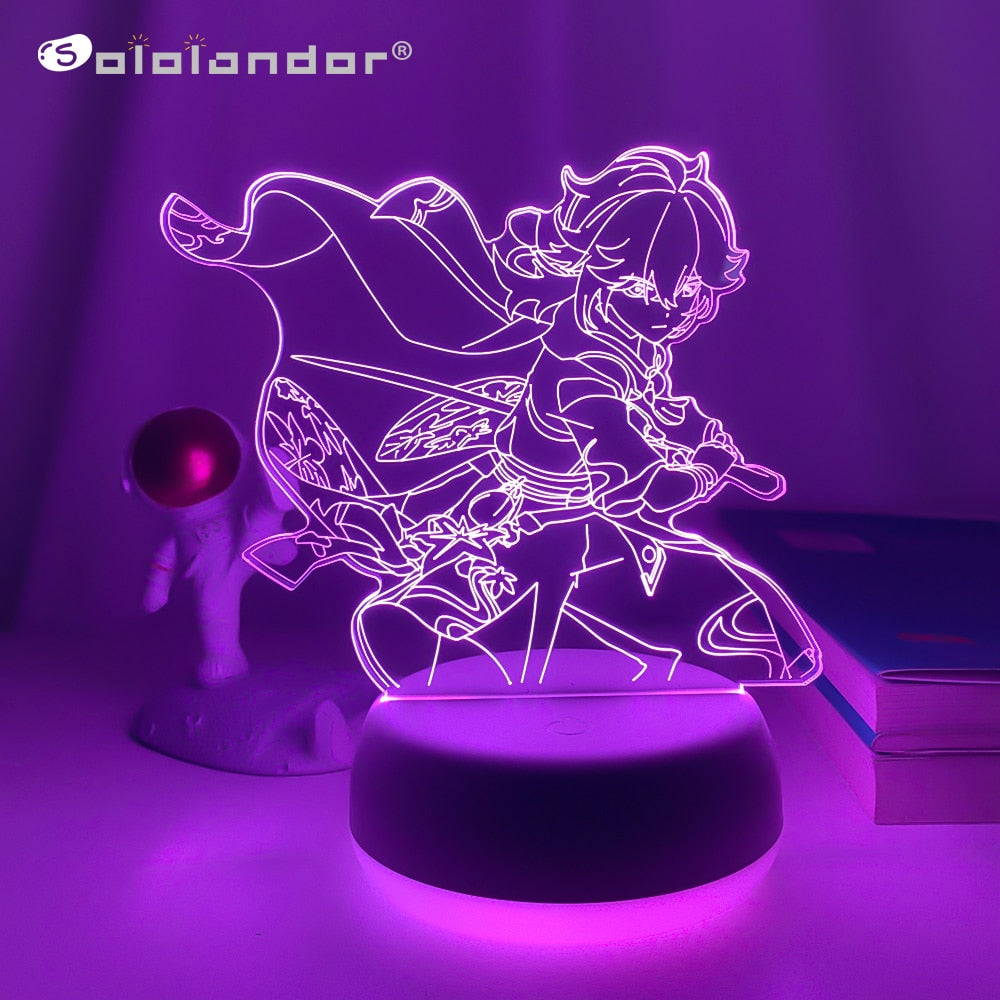 Genshin Impact Kaedehara Kazuha Led Night Light for Child Bedroom Decor Kids Birthday Gift Genshin Impact Led Night Lamp Bedside