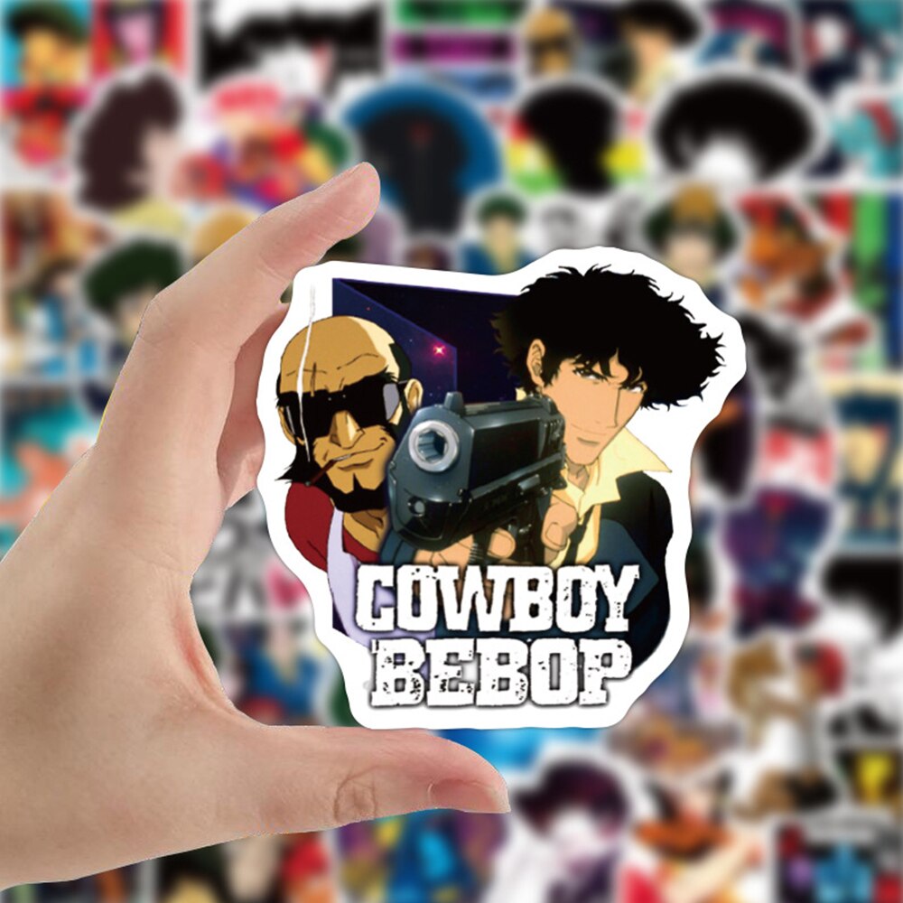 10/30/50PCS Anime Cowboy Bebop Stickers PVC Decals DIY Suitcase Fridge Guitar Skateboard Graffiti Cartoon Sticker Kids Toy Gift