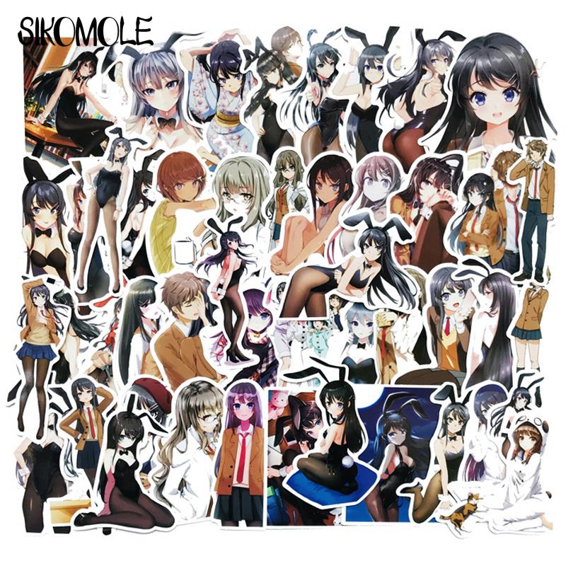 10/30/50PCS Cartoon Japan Anime Rascal Does Not Dream of Bunny Girl Senpai Sticker Laptop Luggage DIY Decal Graffiti Stickers F5