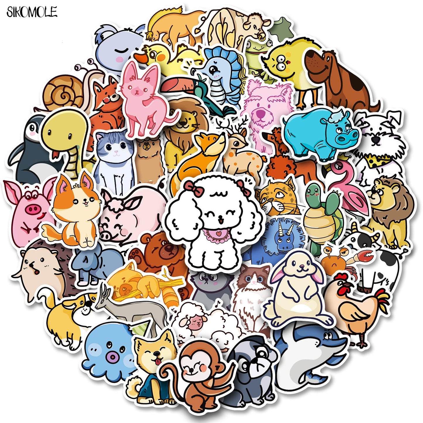 10/30/50/100PCS Cartoon Children's Cute Small Animal Stickers DIY Toy Kid Guitar Car Laptop Snowboard Decals Graffiti Sticker F5