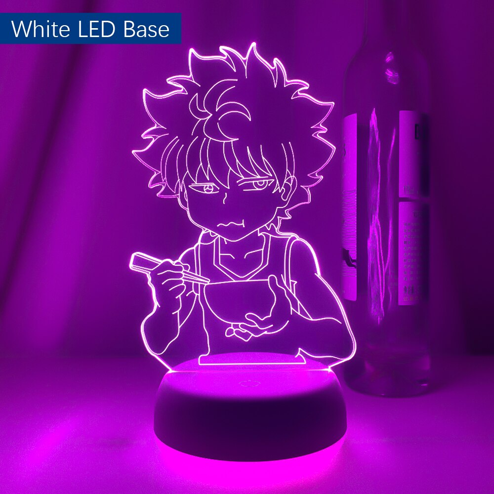 Newest Hunter X Hunter Killua Led Light for Kids Bedroom Decor Hxh Led Night Lights Anime Gifts Acrylic Neon 3d Lamp Killua Cute