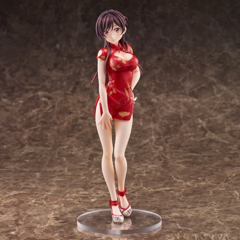 Anime Rental Girlfriend Figure Ichinose Chizuru Cheongsam Girl Action Figure Mizuhara Chizuru Collection PVC Model Doll Kids Toy