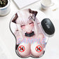 Arknights mudrock 3D Oppai Mouse Pad Gamer Sexy Girl Big Anime Cute Wrist Rest Silicone Boobs Gel Mat Mousepad