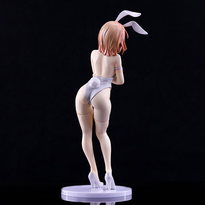 23cm Anime Sexy Girl Action Figure Miss White Bunny Shy Kawaii Girl Figurine PVC Collectible Model Doll Toy Kid Gift