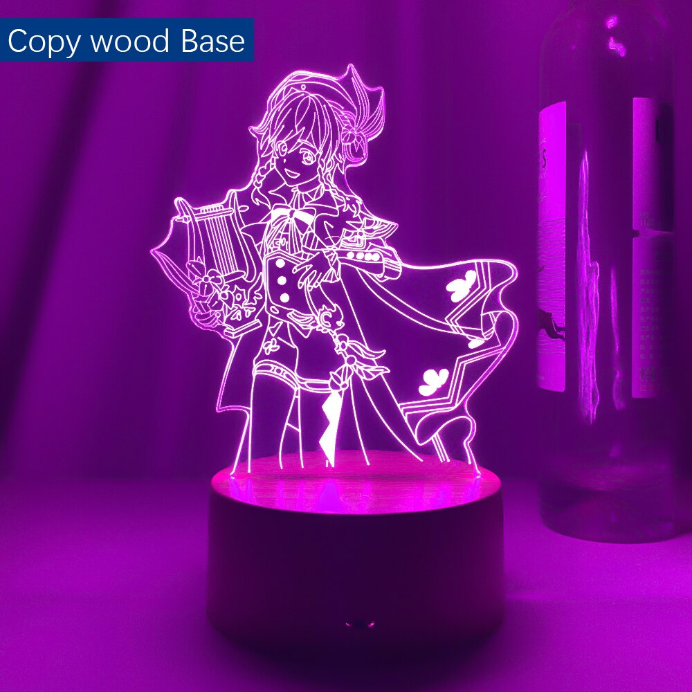 Newest Genshin Impact Game 3d Lamps Figure Nightlight Kids Child Girls Bedroom Decor Lights Manga Gifts Night Lamps Dropshipping