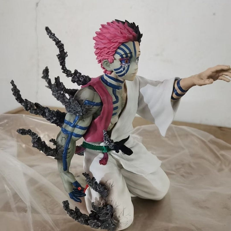 15cm Anime Demon Slayer Akaza Action Figurine Juuni Kitsuki Akaza Figure PVC Collectible Model Doll Toys Gifts