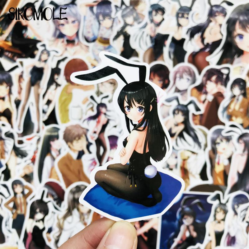 10/30/50PCS Cartoon Japan Anime Rascal Does Not Dream of Bunny Girl Senpai Sticker Laptop Luggage DIY Decal Graffiti Stickers F5