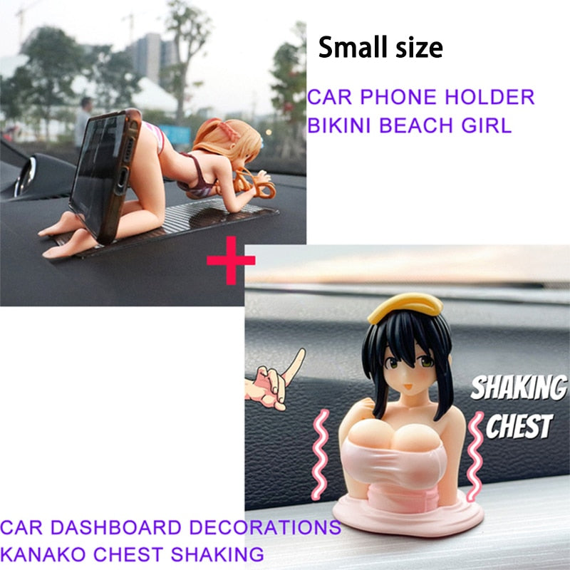 Bikini Girl car phone holder | Anime Girl Figure Phone Holder | Car Dashboard Decorations Ornaments