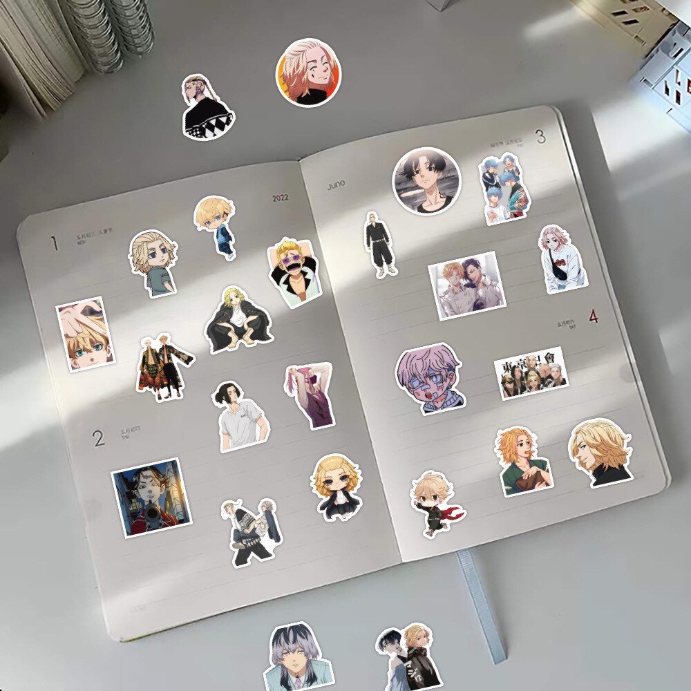 10/30/60PCS Tokyo Revengers Anime Stickers DIY Laptop Phone Notebook Bicycle Skateboard Graffiti Stickers Decals Kids Toy Gift