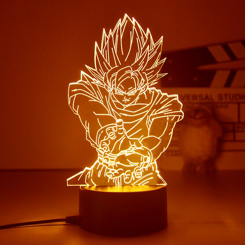 Dragon Ball 3D Led Night Light Model Toys Super Saiyan Vegeta Figures Children Bed Room Decor Birthday&amp;Christmas Gifts for Kids