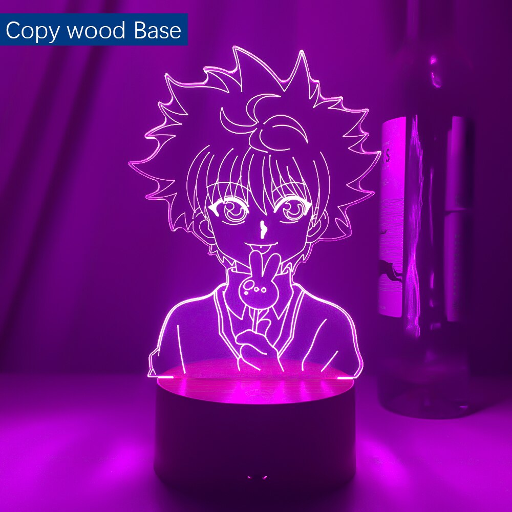 New Anime Hunter X Hunter Killua 3d Led Light for Bedroom Decor Nightlight Birthday Gift Acrylic Led Night Lamp Hxh Cute Killua