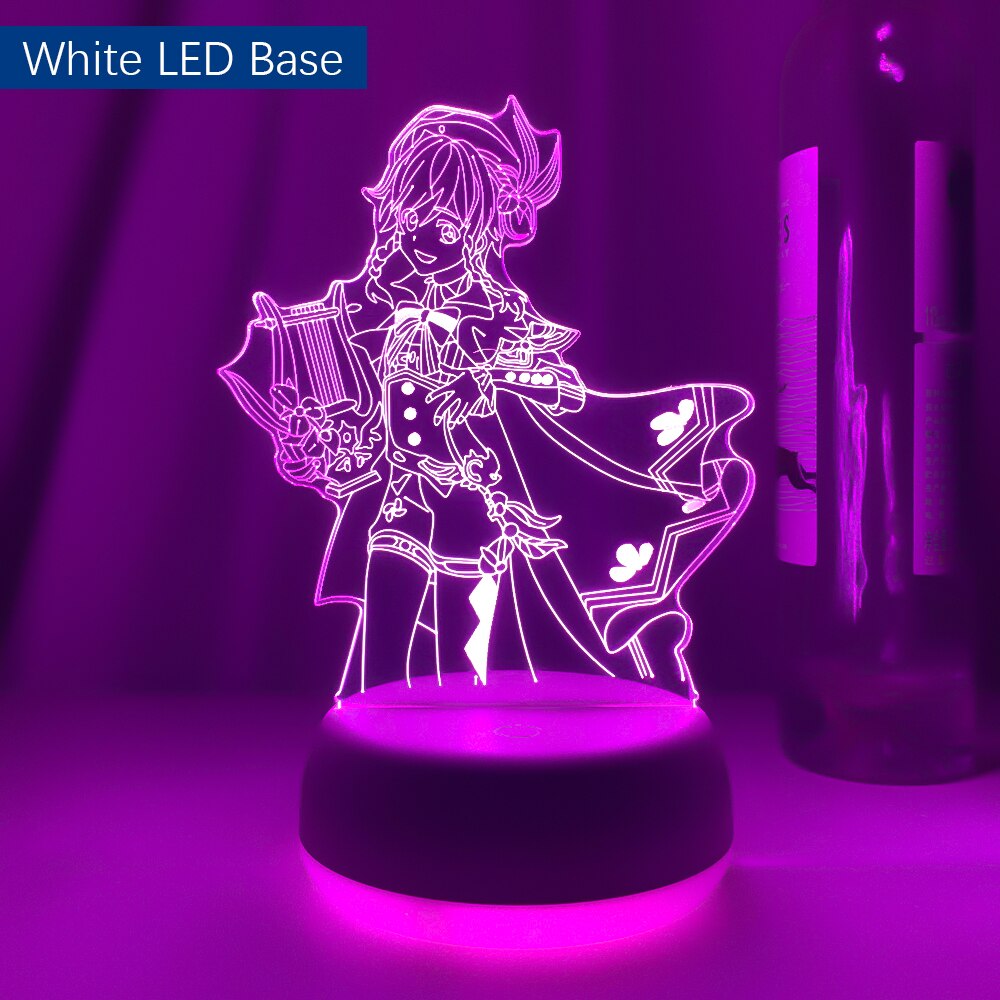 Newest Genshin Impact Game 3d Lamps Figure Nightlight Kids Child Girls Bedroom Decor Lights Manga Gifts Night Lamps Dropshipping