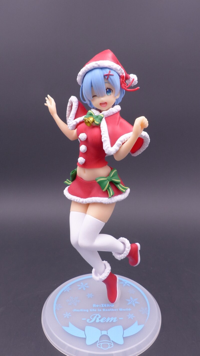 22CM Re:Life In A Different World From Zero Anime Figure Rem Ram Action Figure PVC Christmas Rem Collection Model Doll Toys