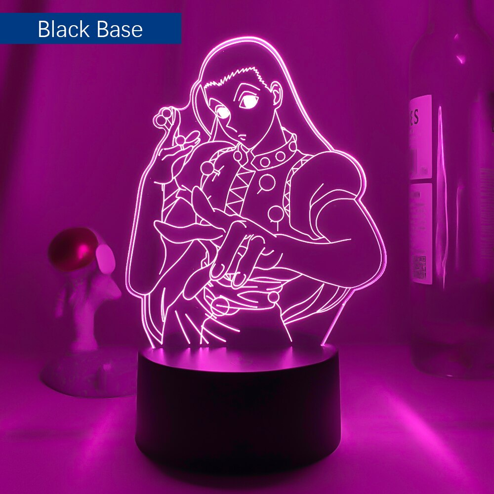 Acrylic Led Night Light Anime Hunter X Hunter Bedroom Decor Light for Kid Child Birthday Gift HXH Illumi Zoldyck Figure 3d Lamp