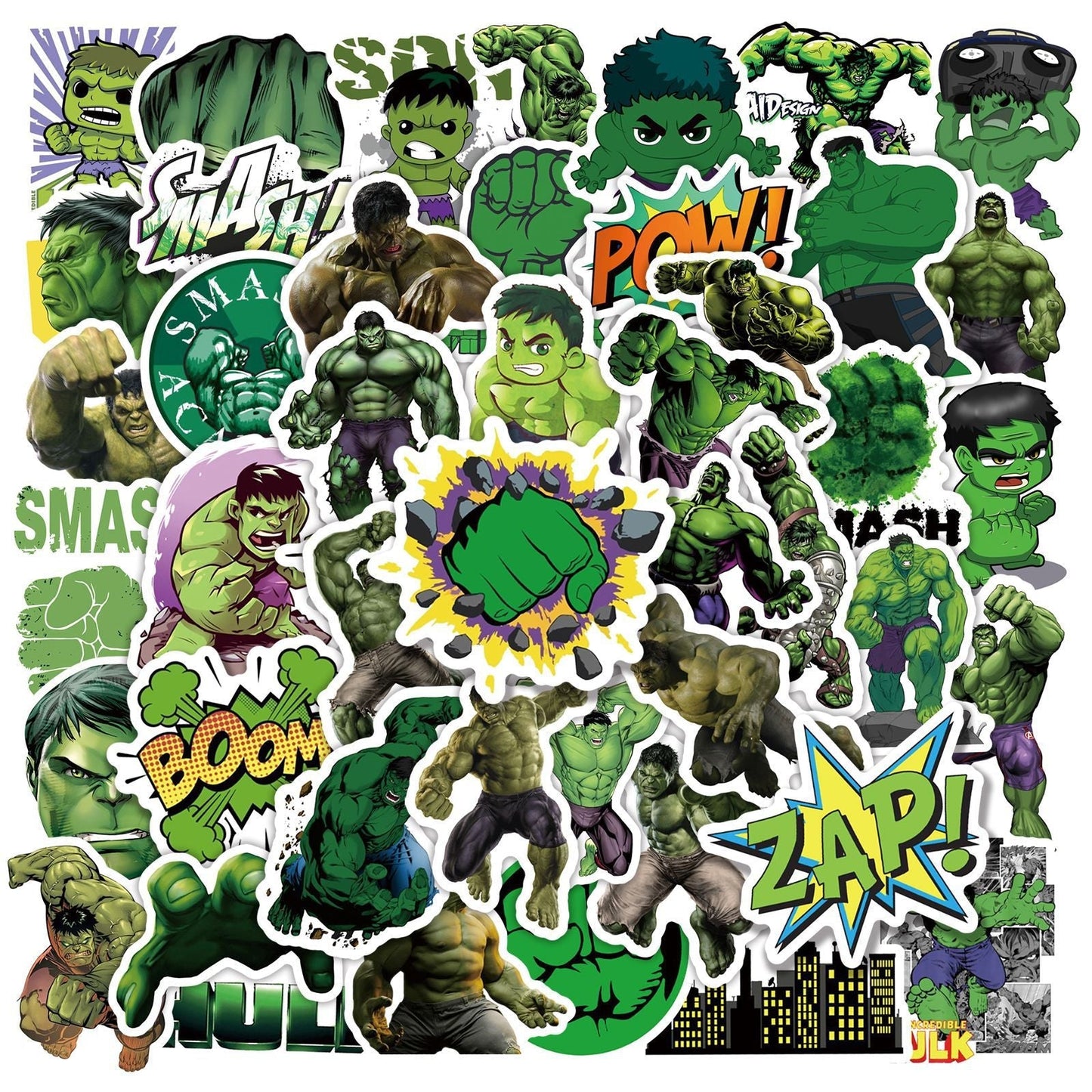 10/30/50Pcs Disney Marvel The Hulk Stickers Man Skateboard Luggage Laptop Guitar Waterproof Sticker Kids Toys gift