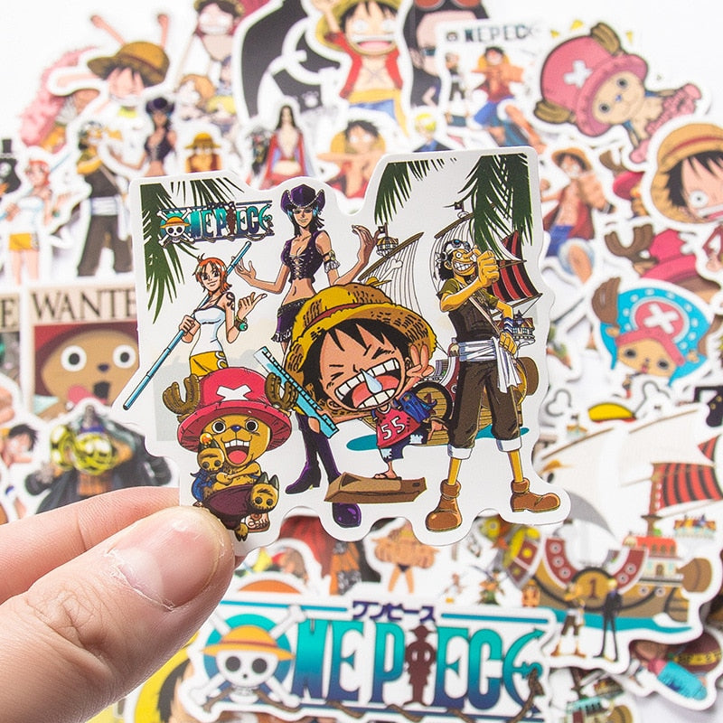 50/100Pcs One Piece Luffy Stickers Anime Sticker |Onepiece Anime Stickers for Notebook Motorcycle Skateboard Computer