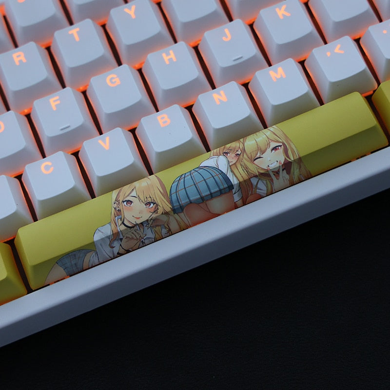 108 Keys PBT Dye Subbed Keycaps Cartoon Anime Gaming Key Caps OEM Profile Backlit Keycap For My Dress-Up Darling Kitagawa Marin