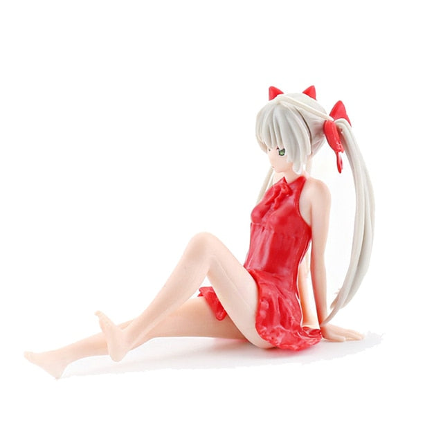 9CM Anime Cute Figure Kasugano Sora Where We Are Least Alone Sitting And Hugging The Rabbit Model Dolls Toy Gift Collect PVC