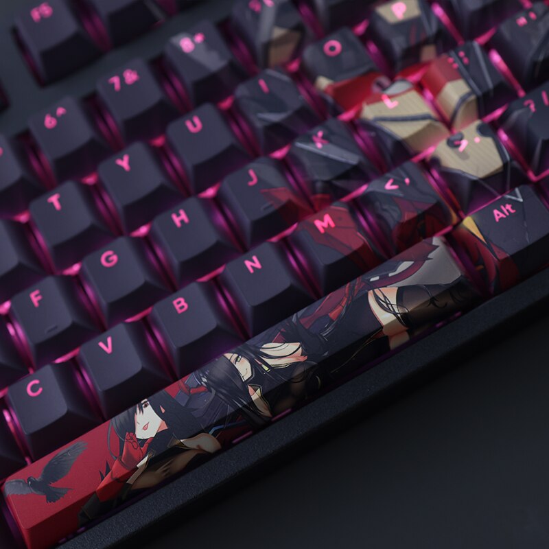 108 Keys/set Azur Lane Friedrich der Große Keycap PBT Dye Subbed Backlit Keycaps Anime Gaming Key Caps For ANSI 61 87 104 108