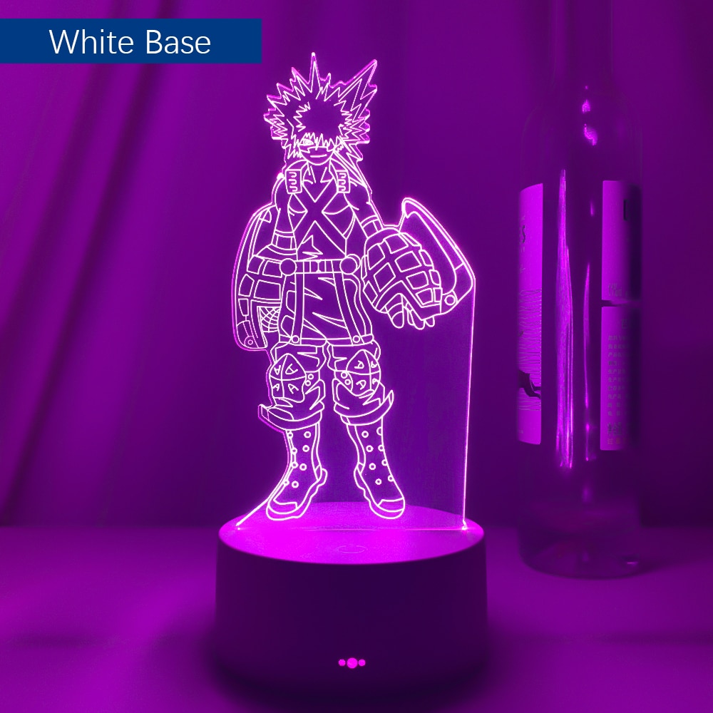 3D Lamp Katsuki Bakugo Figure Kids Bedroom Nightlight Led Touch Sensor Room Lighting Anime My Hero Academia Gift Led Night Light