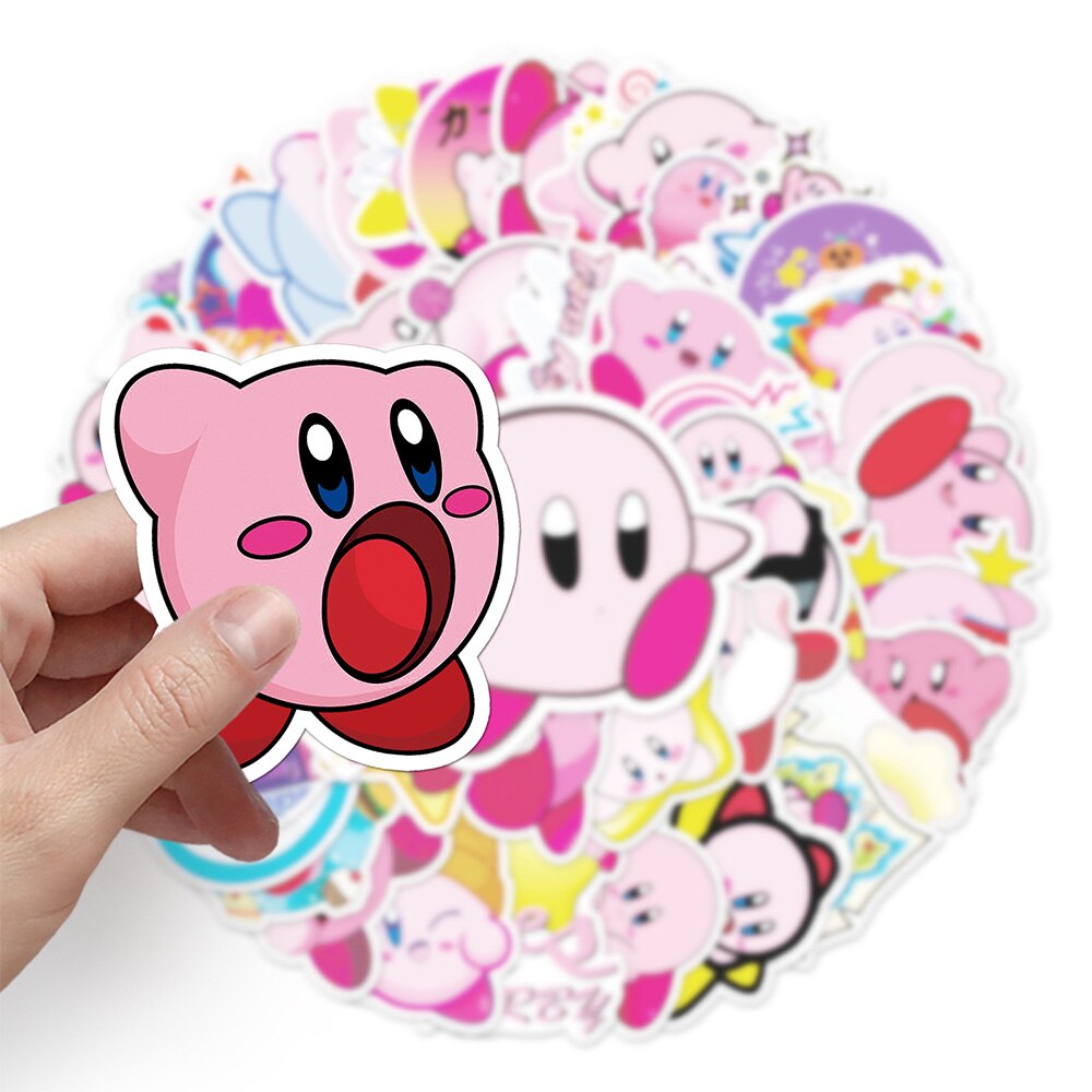 10/30/50pcs Kawaii Kirby: Right Back At Ya! Stickers for Kids Waterproof Cute Cartoon Decals Decorative Luggage Suitcase Laptop