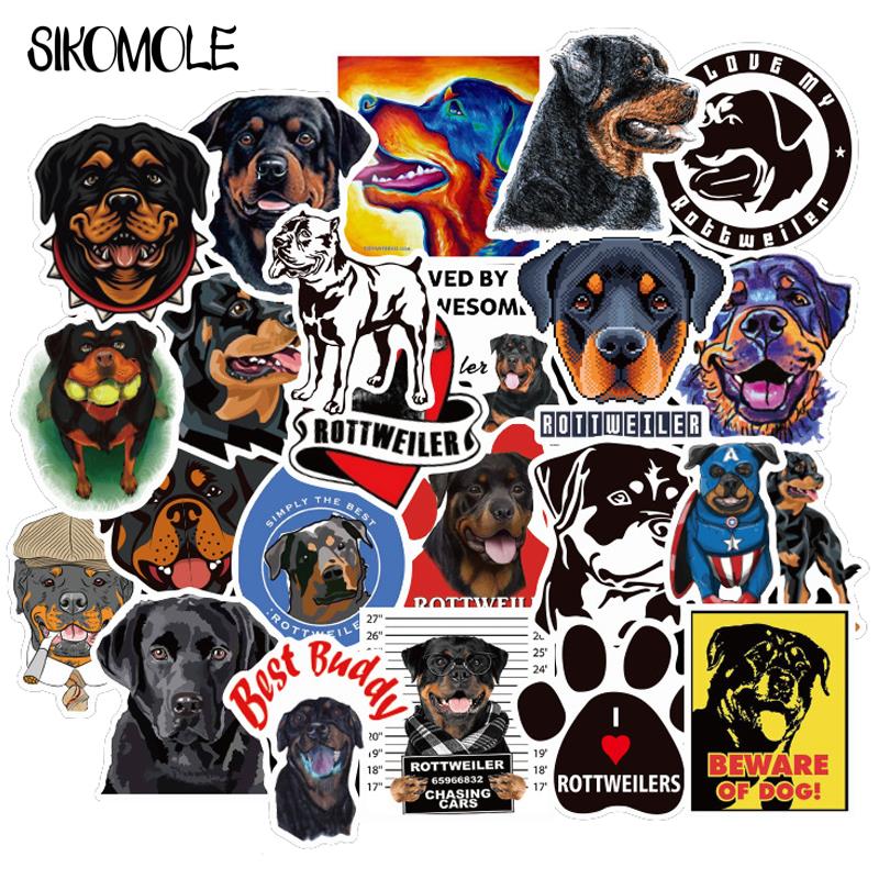 10/30/50PCS Cartoon Dog Rottweiler Stickers Animal DIY Motorcycle Car Helmet Guitar Laptop Skateboard Suitcase Decals Sticker F5