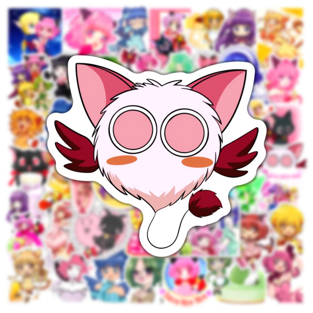 10/30/50PCS Cute Girl Tokyo Mew Mew Anime Cartoon Stickers DIY Laptop Luggage Skateboard Graffiti Decals Sticker for Kid Toys